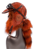 Шапка-ушанка «Авиатор» натуральная, кожа, овчина, мех лисы - фото 6548