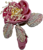 Брошь "Шелковый цветок" Нежная роза - фото 7217