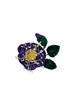 Брошь "Шелковый цветок"  Фиолетовый - фото 7270