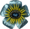 Брошь-цветок с пайетками - фото 7936