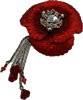 Брошь-цветок с пайетками - фото 7963